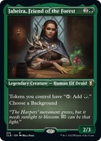 Jaheira, Friend of the Forest (Foil Etched), Commander Legends: Battle for Baldur's Gate