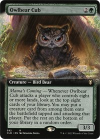 Owlbear Cub (Extended Art), Commander Legends: Battle for Baldur's Gate