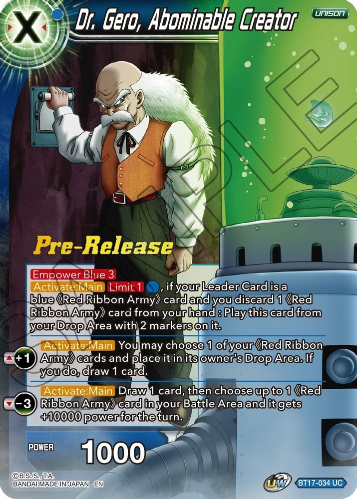 Dr. Gero, Abominable Creator, Standard, front