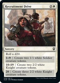 Recruitment Drive, Commander Legends: Battle for Baldur's Gate