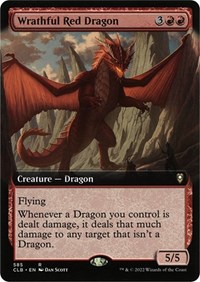 Wrathful Red Dragon (Extended Art), Commander Legends: Battle for Baldur's Gate