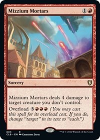 Mizzium Mortars, Commander Legends: Battle for Baldur's Gate
