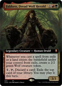 Faldorn, Dread Wolf Herald (Extended Art), Commander Legends: Battle for Baldur's Gate