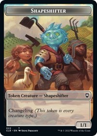 Shapeshifter (022) // Clue Double-Sided Token, Commander Legends: Battle for Baldur's Gate