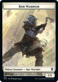 Kor Warrior // Wizard Double-Sided Token, Commander Legends: Battle for Baldur's Gate