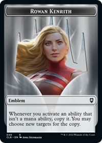 Emblem - Rowan Kenrith // Copy Double-Sided Token, Commander Legends: Battle for Baldur's Gate