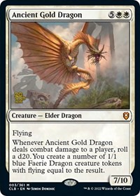 Ancient Gold Dragon, Prerelease Cards