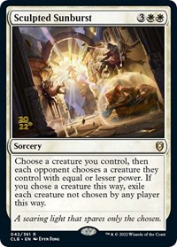 Sculpted Sunburst, Prerelease Cards