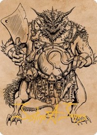 Thrakkus the Butcher Art Card (Gold-Stamped Signature), Art Series: Commander Legends: Battle for Baldur's Gate