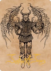 Raphael, Fiendish Savior Art Card (75/81) (Gold-Stamped Signature), Art Series: Commander Legends: Battle for Baldur's Gate