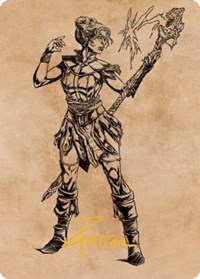 Neera, Wild Mage Art Card (Gold-Stamped Signature), Art Series: Commander Legends: Battle for Baldur's Gate