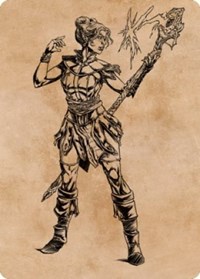 Neera, Wild Mage Art Card, Art Series: Commander Legends: Battle for Baldur's Gate