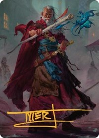 Elminster Art Card (64/81) (Gold-Stamped Signature), Art Series: Commander Legends: Battle for Baldur's Gate