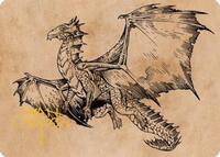 Ancient Bronze Dragon Art Card (58/81) (Gold-Stamped Signature), Art Series: Commander Legends: Battle for Baldur's Gate