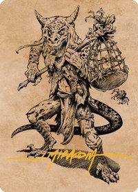 Taunting Kobold Art Card (Gold-Stamped Signature), Art Series: Commander Legends: Battle for Baldur's Gate