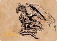 Ancient Silver Dragon Art Card (47/81) (Gold-Stamped Signature), Art Series: Commander Legends: Battle for Baldur's Gate