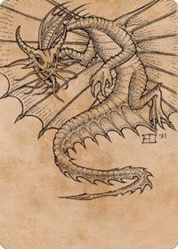 Ancient Gold Dragon Art Card (44/81), Art Series: Commander Legends: Battle for Baldur's Gate