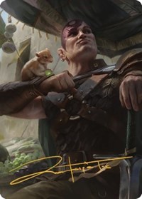 Minsc & Boo, Timeless Heroes Art Card (38/81) (Gold-Stamped Signature), Art Series: Commander Legends: Battle for Baldur's Gate
