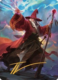 Elminster Art Card (36/81) (Gold-Stamped Signature), Art Series: Commander Legends: Battle for Baldur's Gate