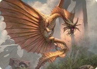 Ancient Gold Dragon Art Card (28/81), Art Series: Commander Legends: Battle for Baldur's Gate