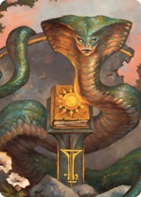 Guardian Naga Art Card (Gold-Stamped Signature), Art Series: Commander Legends: Battle for Baldur's Gate