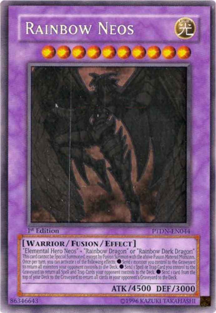 Rainbow Neos (Ghost Rare), 1st-edition, front