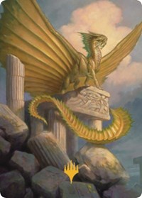 Ancient Gold Dragon Art Card (5/81) (Gold-Stamped), Art Series: Commander Legends: Battle for Baldur's Gate