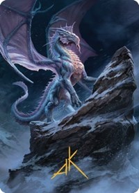 Ancient Silver Dragon Art Card (6/81) (Gold-Stamped Signature), Art Series: Commander Legends: Battle for Baldur's Gate