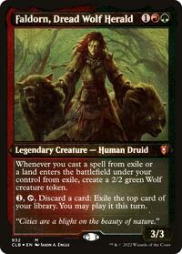 Faldorn, Dread Wolf Herald (Display Commander) - Thick Stock, Commander Legends: Battle for Baldur's Gate