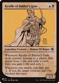Krydle of Baldur's Gate (Showcase), The List Reprints