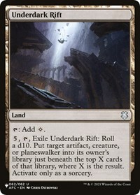 Underdark Rift, The List Reprints