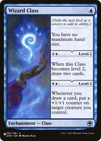 Wizard Class, The List Reprints