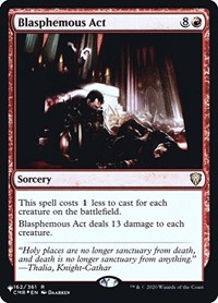 Blasphemous Act (CMR), The List Reprints