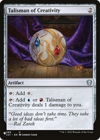 Talisman of Creativity, The List Reprints