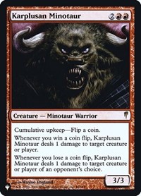 Karplusan Minotaur, The List Reprints