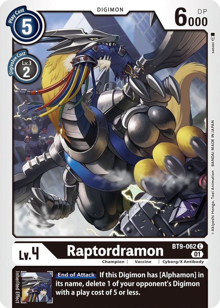 Raptordramon, Standard, front