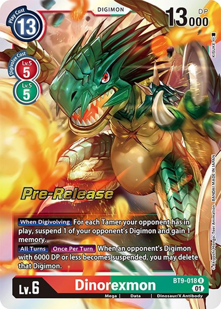 Dinorexmon, Foil, front