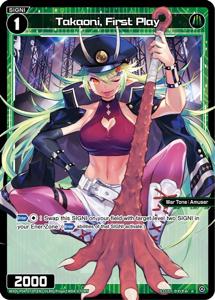 Takaoni, First Play (Parallel Foil), Standard, front