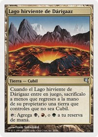 Darigaaz's Caldera (Spanish) - "Lago hirviente de Dárigaaz", Magic Encyclopedia 2005 (Salvat/Hachette)