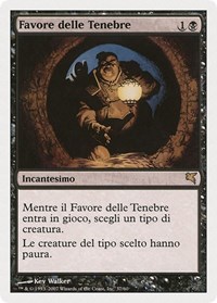 Cover of Darkness (Italian) - "Favore delle Tenebre", Magic Encyclopedia 2005 (Salvat/Hachette)