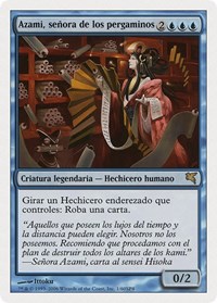 Azami, Lady of Scrolls (Spanish) - "Azami, señora de los pergaminos", Magic Encyclopedia 2005 (Salvat/Hachette)