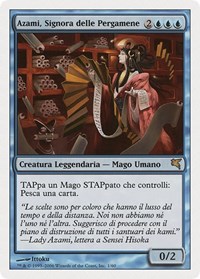 Azami, Lady of Scrolls (Italian) - "Azami, Signora delle Pergamene", Magic Encyclopedia 2005 (Salvat/Hachette)
