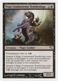 Nightscape Battlemage (Italian) - "Mago Combattente Tenebrologo", Magic Encyclopedia 2005 (Salvat/Hachette)