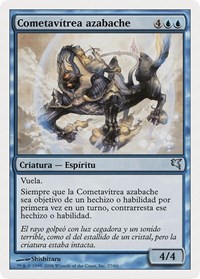 Jetting Glasskite (Spanish) - "Cometavítrea azabache", Magic Encyclopedia 2005 (Salvat/Hachette)