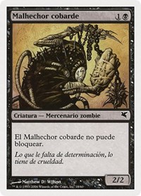 Spineless Thug (Spanish) - "Malhechor cobarde", Magic Encyclopedia 2005 (Salvat/Hachette)