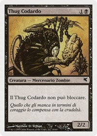 Spineless Thug (Italian) - "Thug Codardo", Magic Encyclopedia 2005 (Salvat/Hachette)