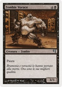 Gluttonous Zombie (Italian) - "Zombie Vorace", Magic Encyclopedia 2005 (Salvat/Hachette)