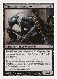 Nantuko Husk (Spanish) - "Caparazón nantuko", Magic Encyclopedia 2005 (Salvat/Hachette)