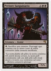 Sanguine Praetor (Italian) - "Pretore Sanguinario", Magic Encyclopedia 2005 (Salvat/Hachette)