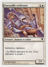 Nightguard Patrol (French) - "Patrouille veillenuit", Magic Encyclopedia 2005 (Salvat/Hachette)